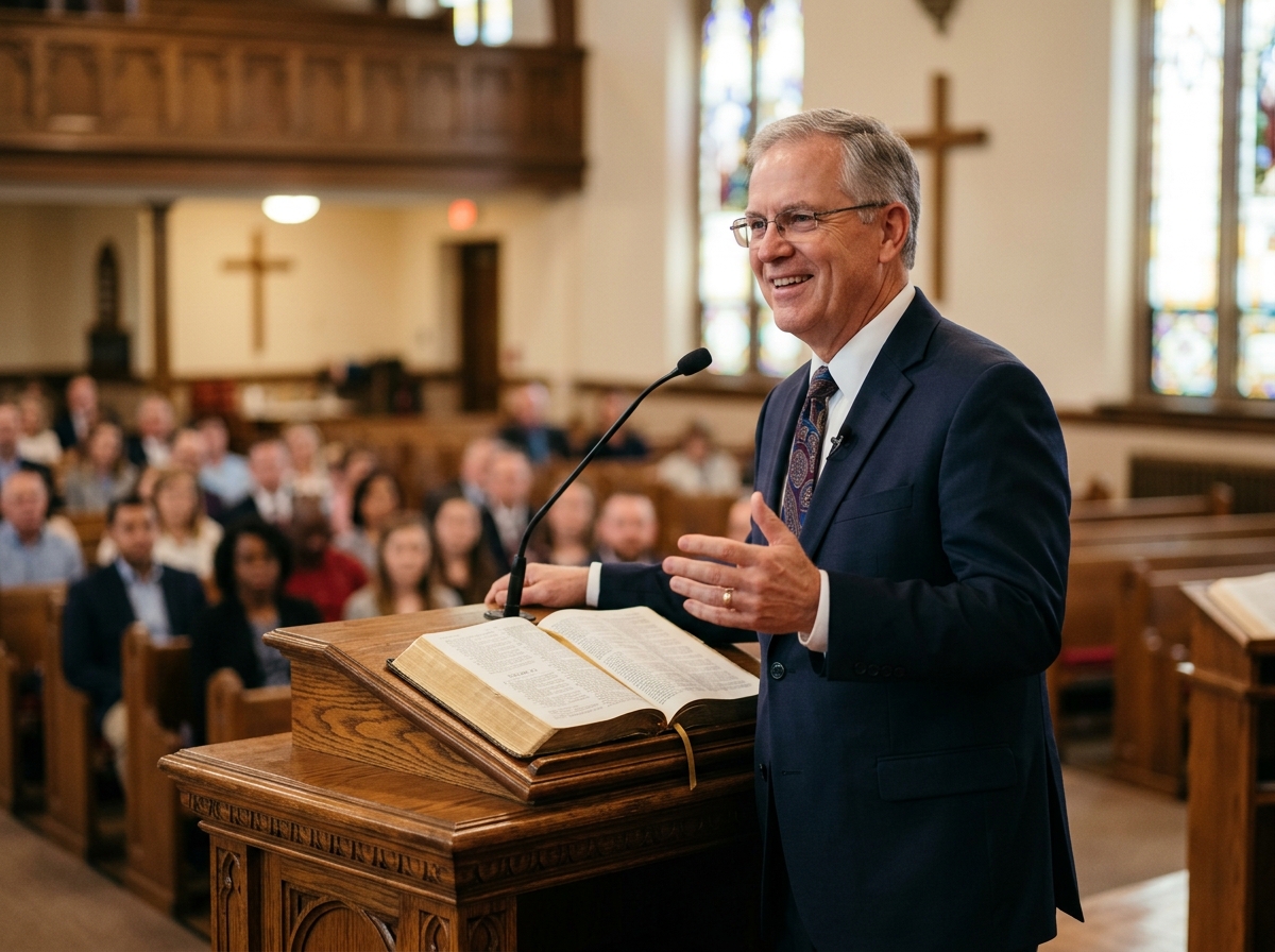 Pastor at the Pulpit